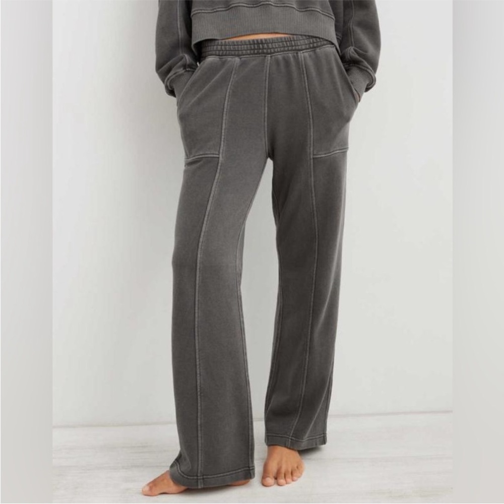 Aerie House Party Skater Wide Leg Sweatpants